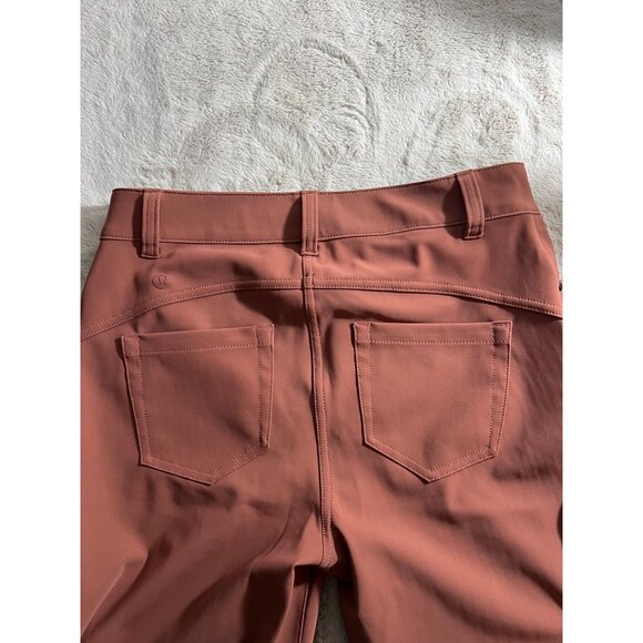 Lululemon Womens Rust Orange Pants High-Rise Skinny Fit 7/8 Length Size 28 - Picture 8 of 10
